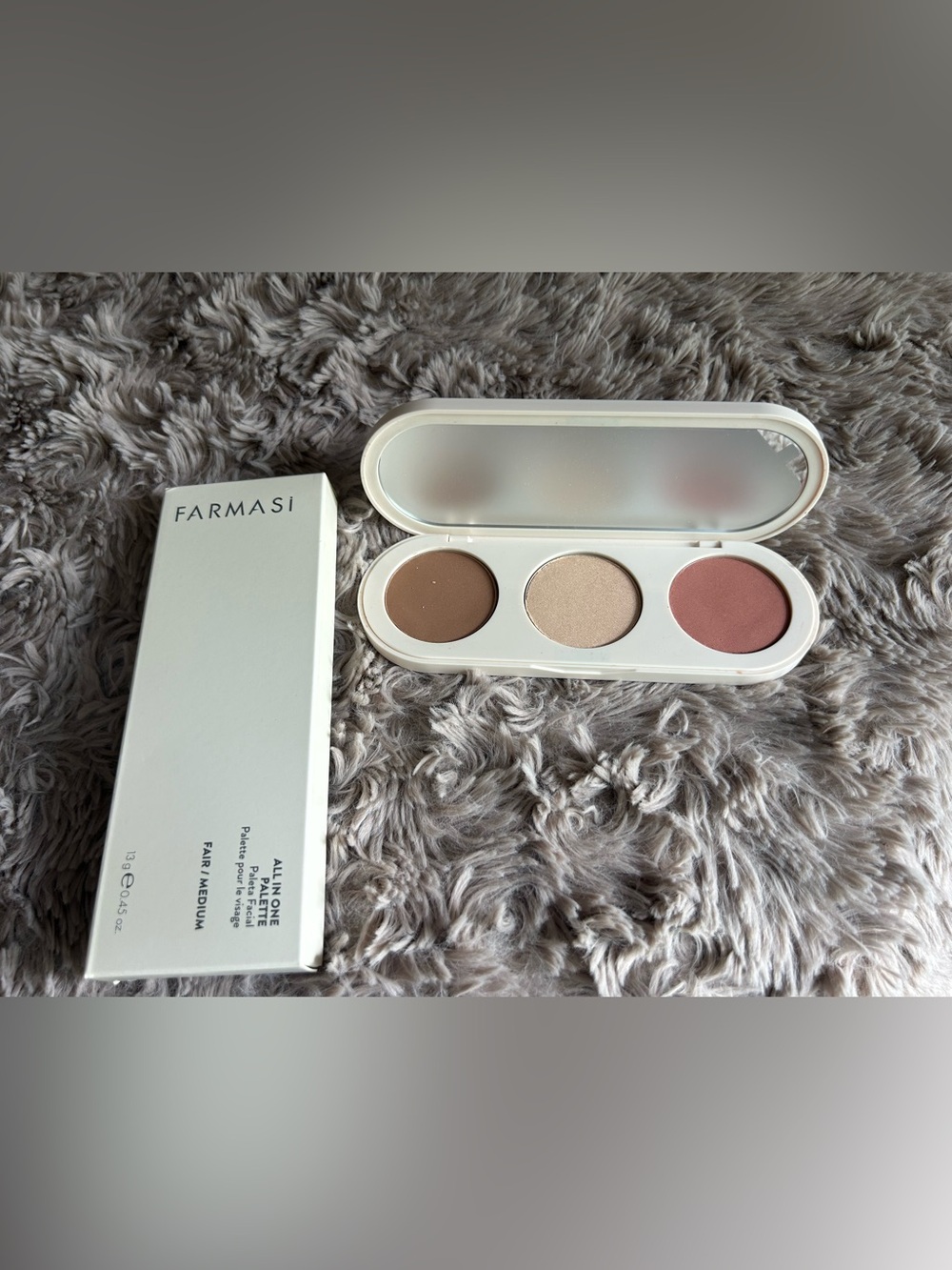 Farmasi Neutral Trio Eyeshadow Palette — Brown, Cream & Rose